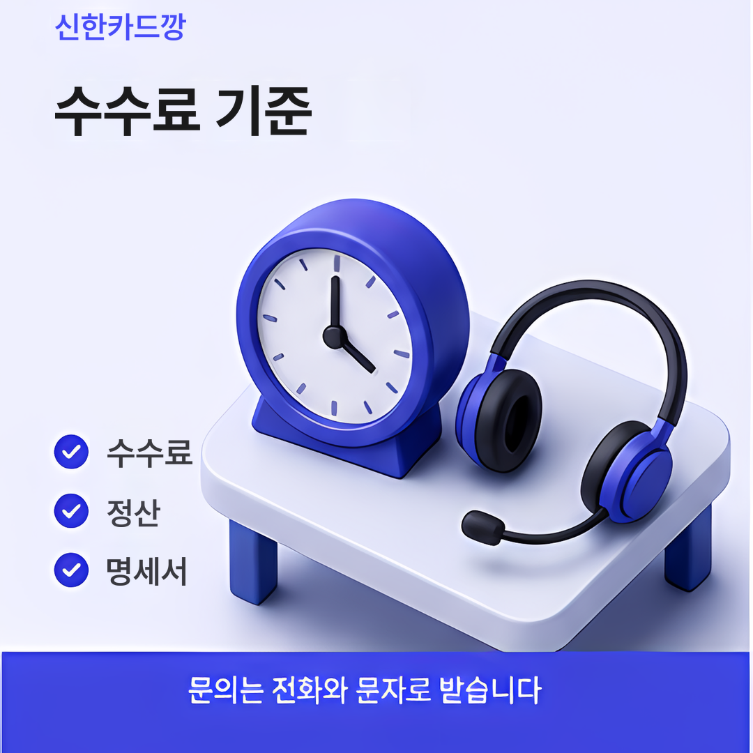 다음머니 신한카드깡 수수료 기준 안내